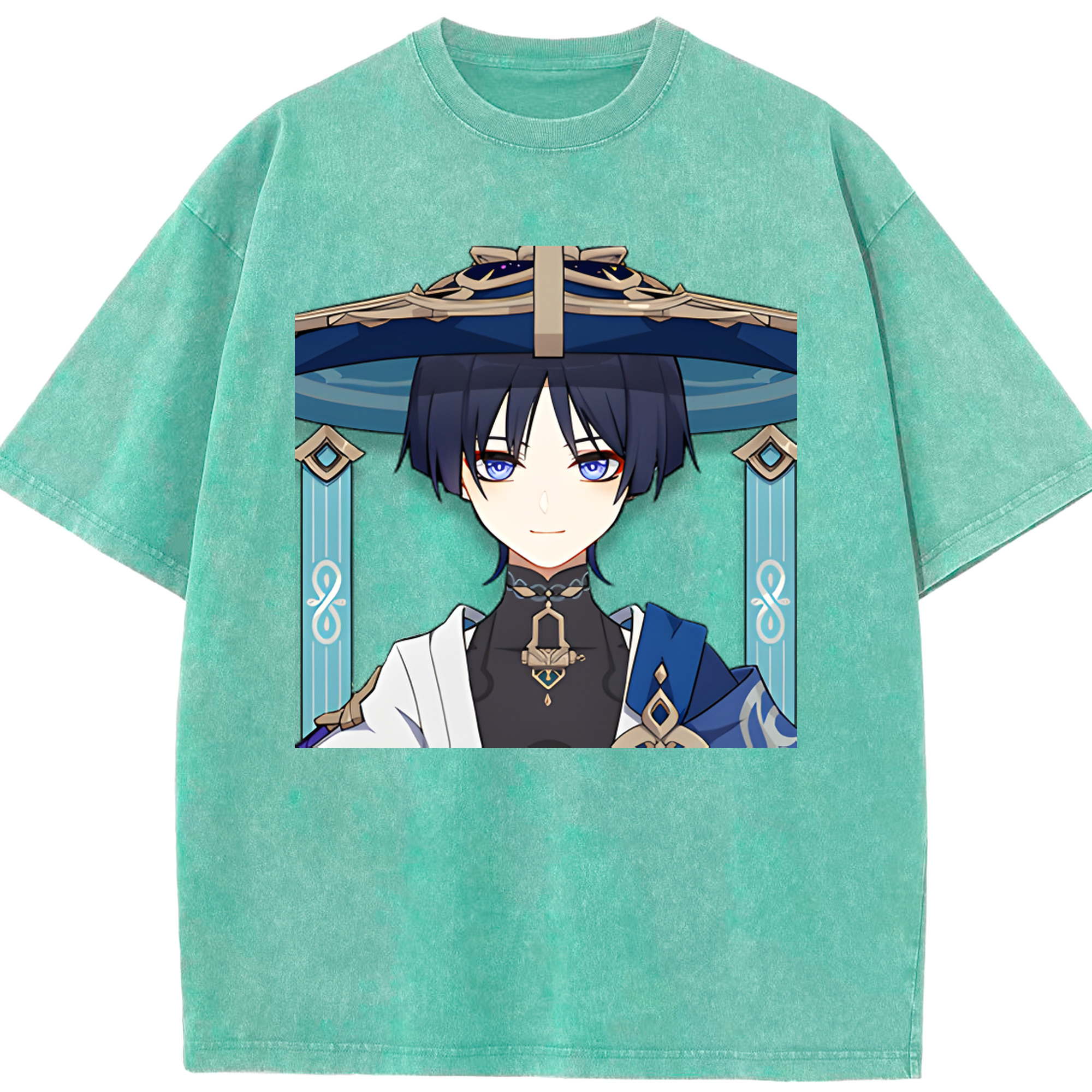 げんし神 さんペい genshin Sanpei 綿100% ヴィンテージ風 半袖Tシャツ（フロントプリント）